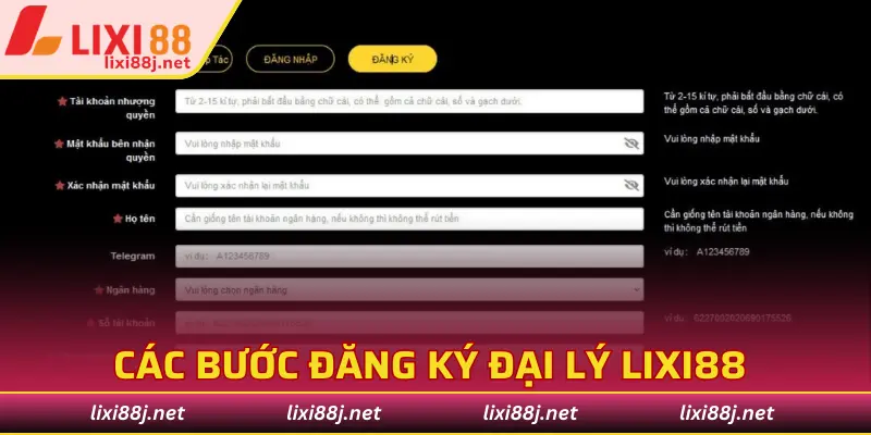 Hướng dẫn các bước tham gia làm đối tác của nhà cái Lixi88